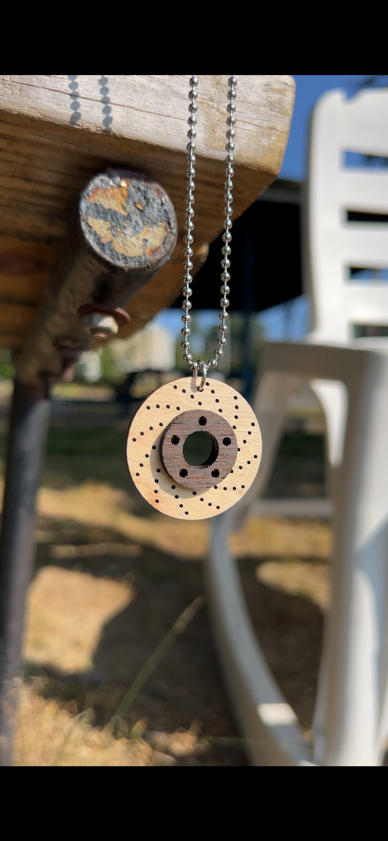 Brake Rotor Necklace